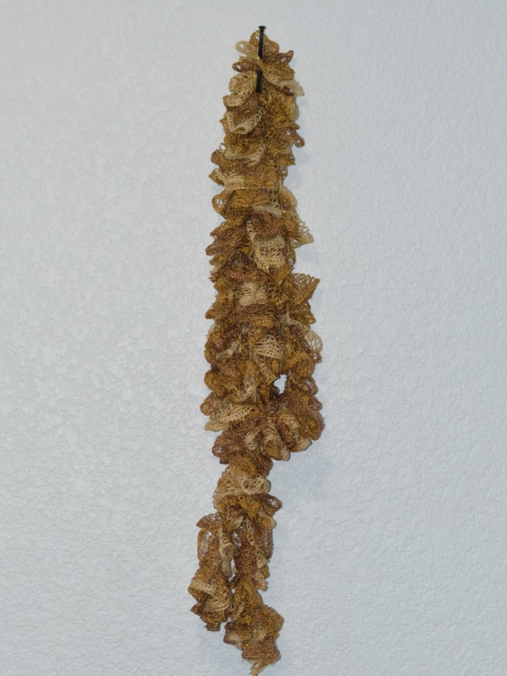 Homemade Gold Ruffle Scarf 8 ft - Picture 2 of 2